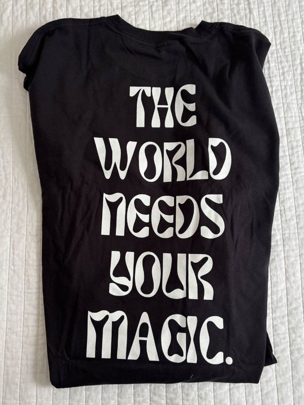 Dressed in Lala The World Needs Your Magic Groovy Oversized Long Sleeve Tee S/M - Picture 2 of 5